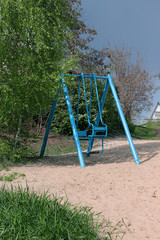 Fototapeta premium blew swing on a beach