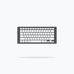 Keyboard. Icon Keypad on a light background. Vector illustration