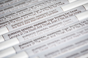 Cigars Surgeon General Warning Labels
