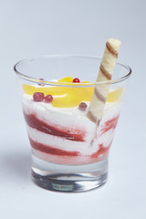 dessert with fruits