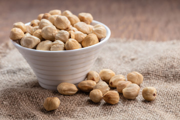 hazelnuts in the bowl