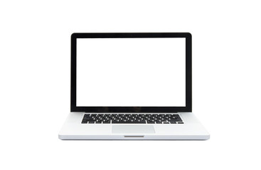 Fototapeta premium Laptop isolated on white background.