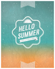 "Hello summer" poster.