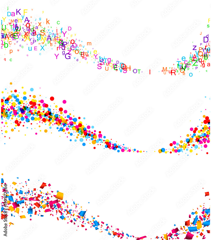 Poster backgrounds with color waves.