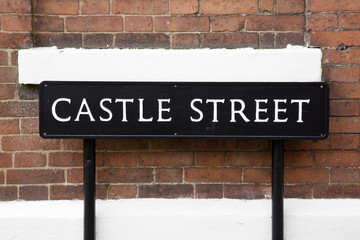 Castle Street Sign, Warwick, England