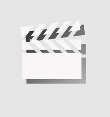 clapperboard icon with shadow
