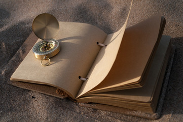 book on sand