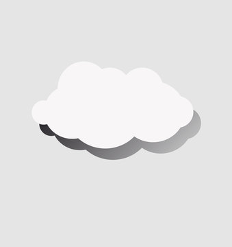 cloud icon with shadow