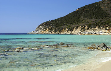 Sardinia. Tropical beach/ turquoise waters in south Sardinia