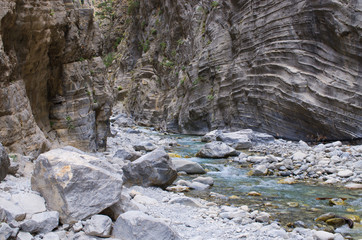 Creek in Samaria Gorge, Crete, Greece