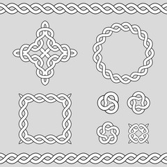 Celtic ornamental design elements.