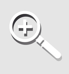 search icon with shadow