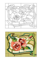 floral stained glass pattern