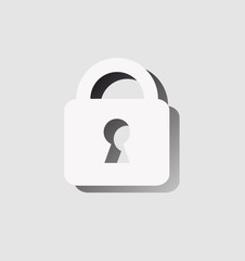 security icon with shadow