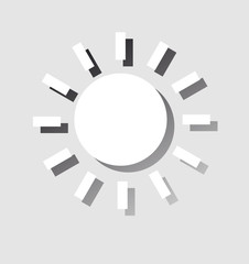 sun icon with shadow
