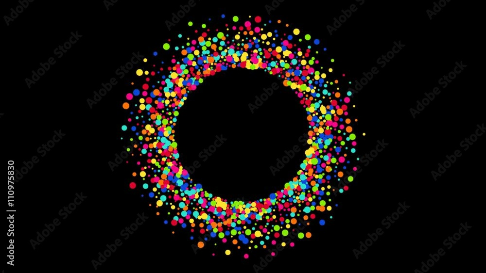 Poster modern circles rotation animation background. 4k video