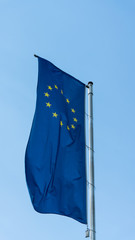 flag of European Union on blue sky