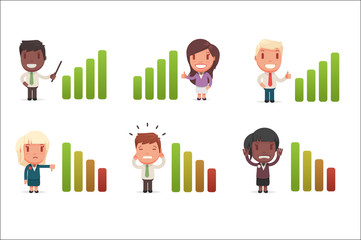 Obraz premium Business people vector set