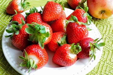 strawberries on a plate