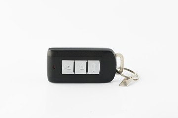 Car key remote on a white background