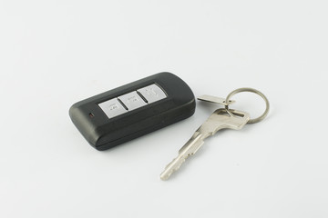 Car key remote on a white background
