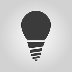 Obraz premium The incandescent lamp icon. Lamp and bulb, lightbulb, filament lamp, glow-lamp, light bulb symbol.UI. Web. Logo. Sign. Flat design. App.