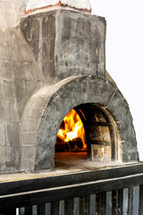 rustic stone oven