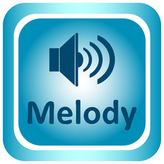 Icon light blue melody loudspeaker