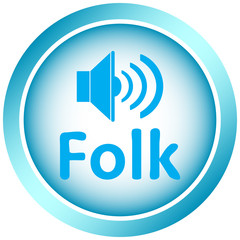 Icon light blue folk loudspeaker