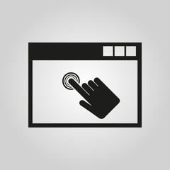 Click icon. vector design. symbol. web. graphic. JPG. AI. app. logo. object. flat. image. sign. eps. art. picture