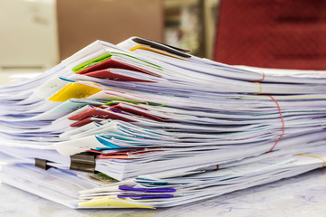 a file folder with documents and important documents