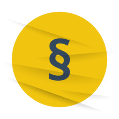 Dark Paragraph icon label on wrinkled paper