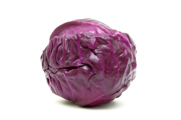 Obraz premium red cabbage closeup isolated on white background