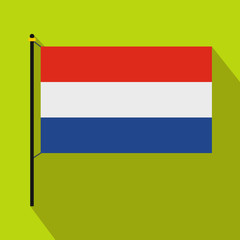 Flag of the Netherlands icon, flat style