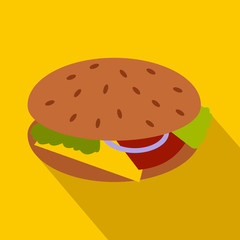 Hamburger icon in flat style