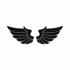Wings icon in simple style