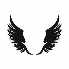 Obraz premium Wings icon in simple style