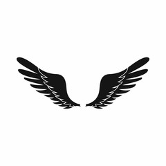 Wings icon in simple style