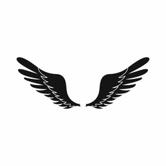 Wings icon in simple style