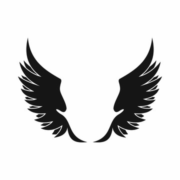 Wings icon in simple style