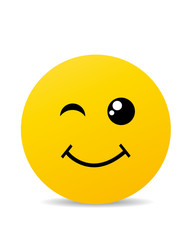 Modern yellow laughing happy smile