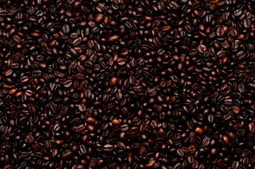 Obraz premium Roasted coffee grains.