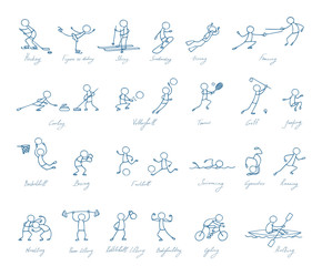 sport people vector set