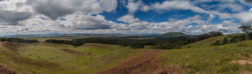 Panorama of Gran Sabana region in National Park Canaima, Venezuela.