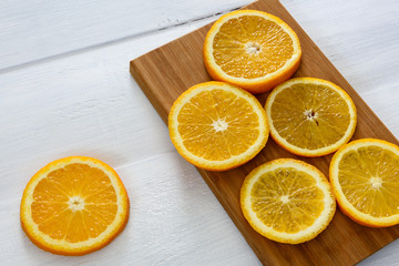 Orange fruit isolated on white background