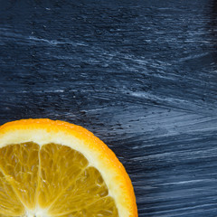 Orange fruit isolated on wooden background