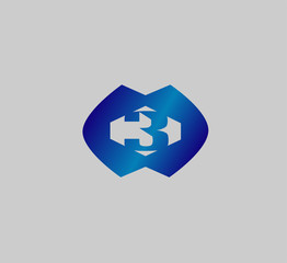 Vector sign number 3 logo
