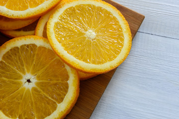 Orange fruit isolated on white background