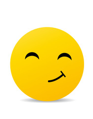 Modern yellow laughing happy smile