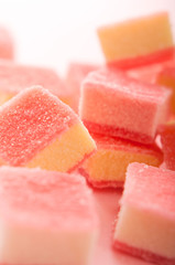 Candy in pink, orange and yellow tones 